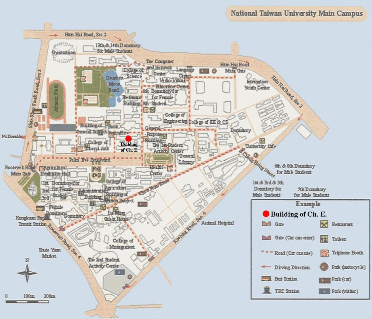 national taiwan university campus zemljevid