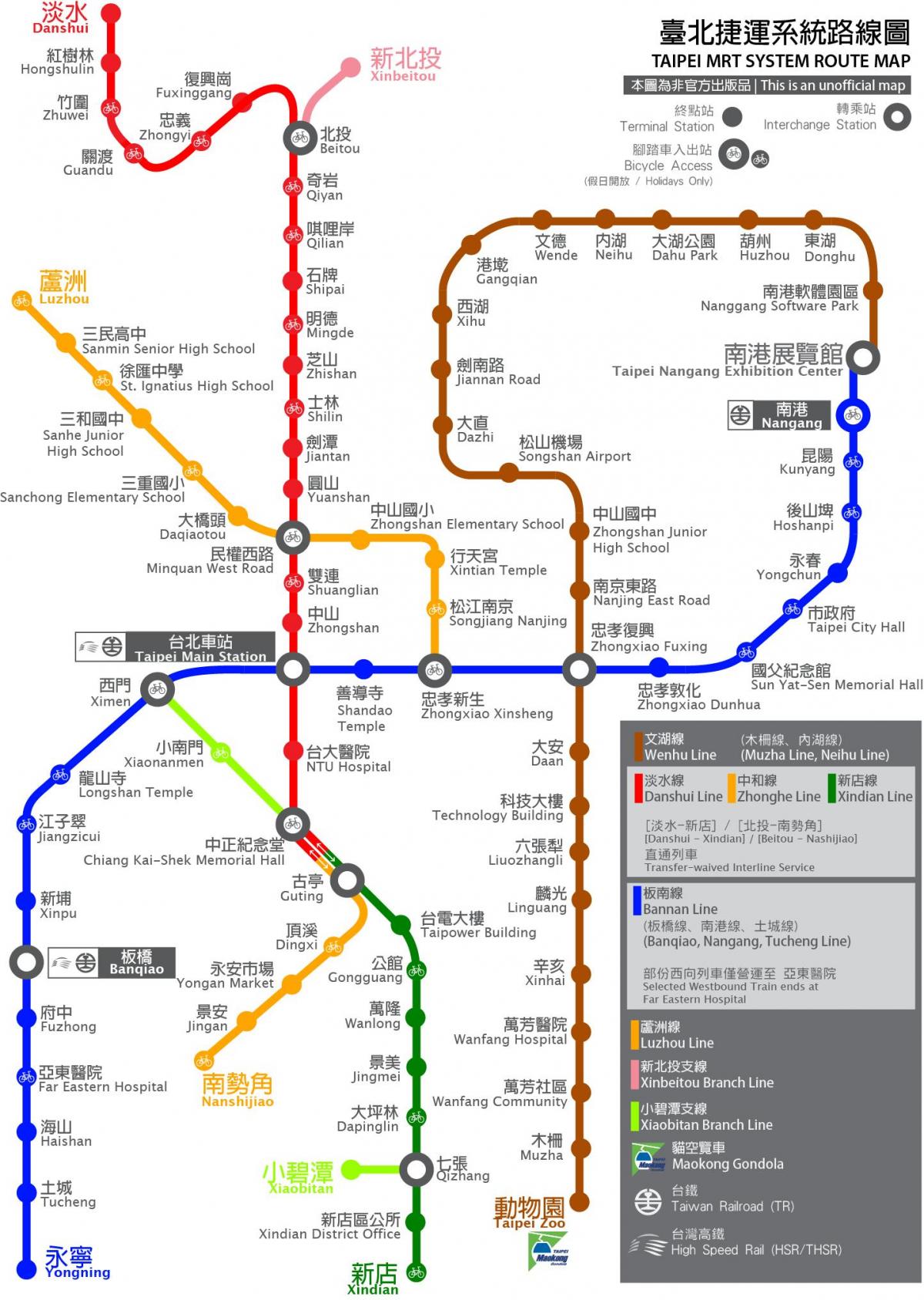 thsr Taipei postaja zemljevid