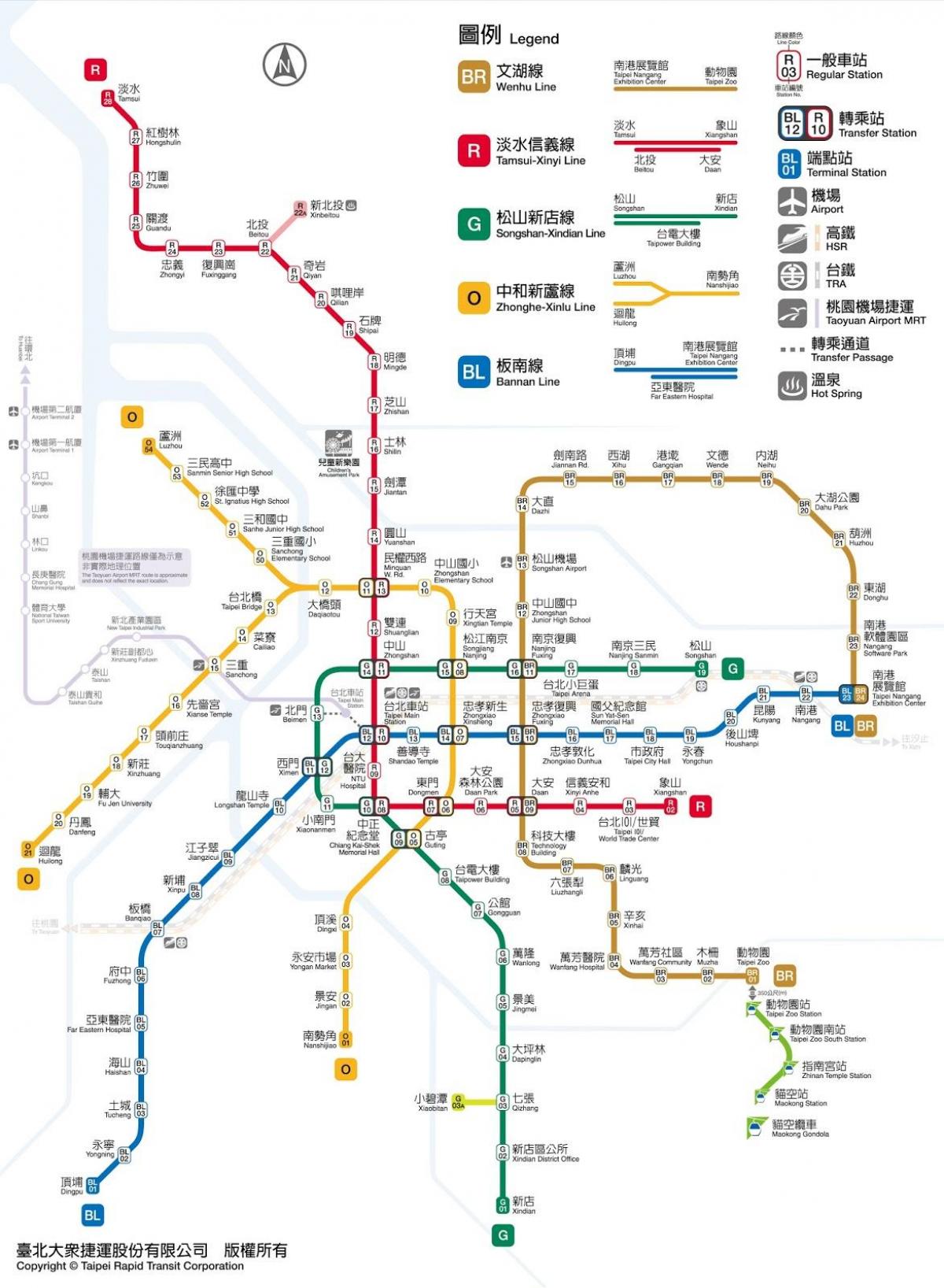 zemljevid Taipei jieyun