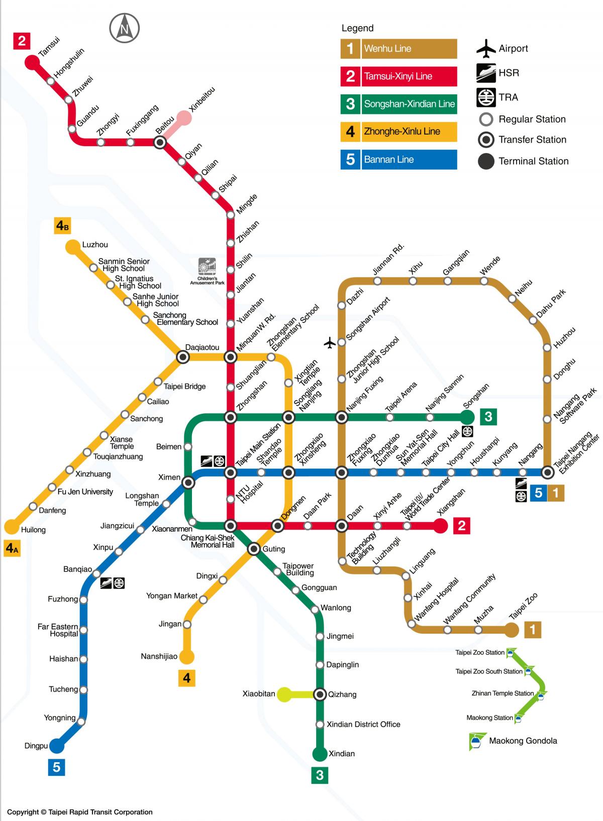 metro zemljevid tajvan