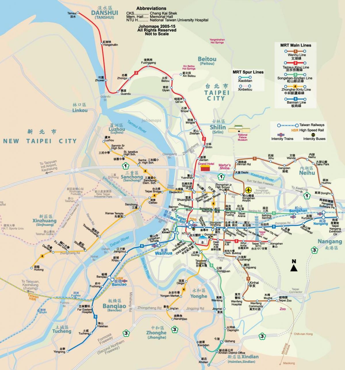 Taipei city zemljevid