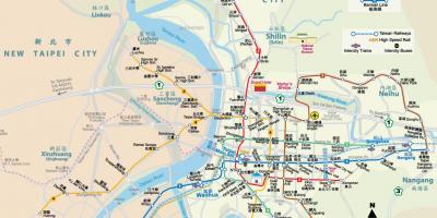 Zemljevid Taipei cesti