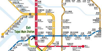 Taipei glavne postaje podzemne center zemljevid