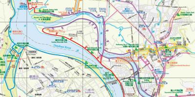 Zemljevid Taipei kolesarske poti
