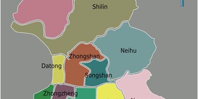 Taipei city okrožno zemljevid