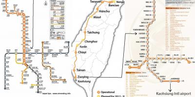 Zemljevid Taipei visoke hitrosti železniški postaji