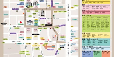 Ximending nakupovalnem okrožju zemljevid