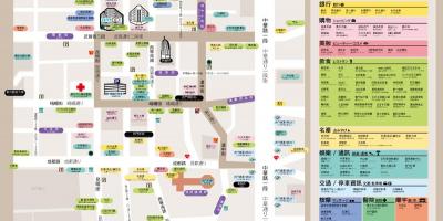 Ximending nakupovalnem okrožju zemljevid